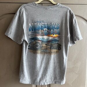 Jensen active wear Monsters on the Beach Virginia Beach Gray T-Shirt size Large